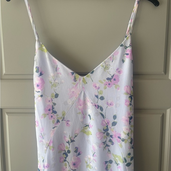 Altar'd State Floral Maxi Dress - White and Purple - Picture 3 of 4